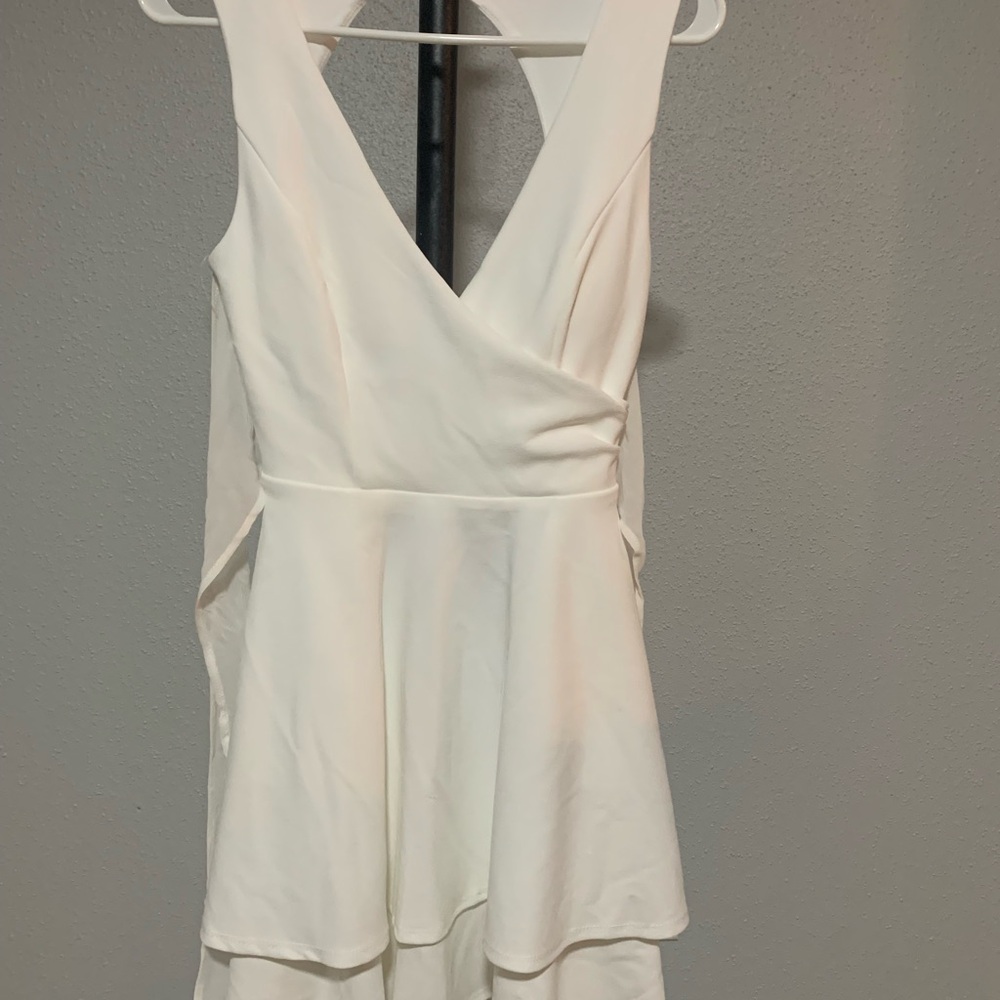 Honey and Rosie White Backless Dress